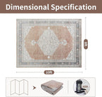 Washable Rugs 8x10 Area Rugs for Living Room, Dining Room, Nursery | Retro - Image 2