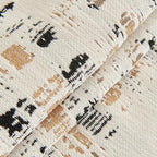 DREAMINGO Abstract Chenille Couch Cover Blanket Beige Khaki Black Boho Sofa - Image 6