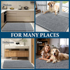 OLANLY Dog Door Mat for Muddy Paws 48x30, Super Absorbent Chenille Mud Mat | - Image 8