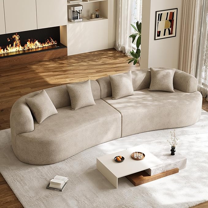 131" Oversized Sectional Sofa for Living Room, Modern Luxury Plush Chenille by DAMAIFROMFURNITURE