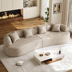 131" Oversized Sectional Sofa for Living Room, Modern Luxury Plush Chenille by DAMAIFROMFURNITURE