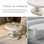 24/7 Shop at Home Kavren Modern 22-inch Oval Glossy Pedestal End Table - Image 8