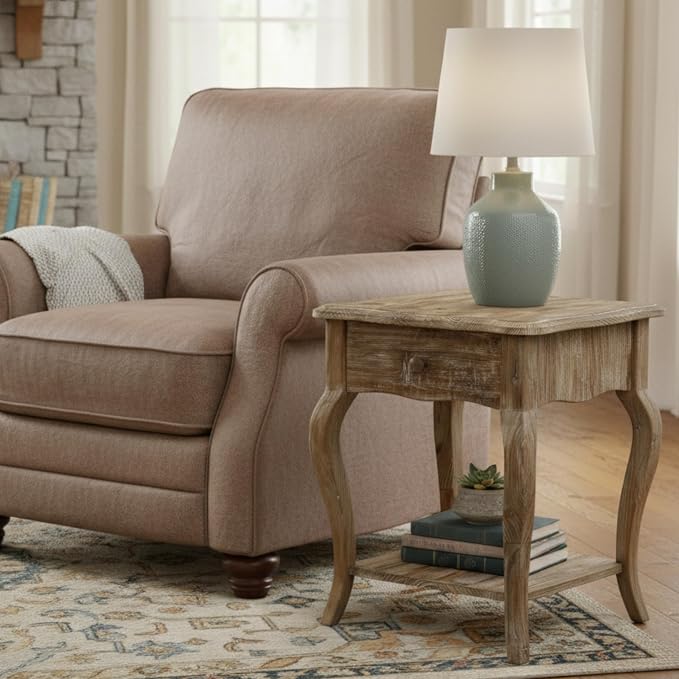 Austerity Rustic Solid Wood End Table - Image 2