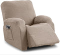 Oversized Recliner Chair Covers, 4-Piece Stretch Geometric Strokes Jacquard by Unknown