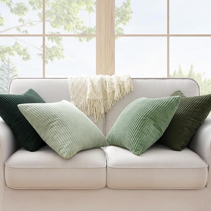 Topfinel LightGreen Boho CouchDecorative Throw Pillows Covers 18x18 Inch Set of - Image 5