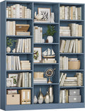 FACBOTALL Triple Wide Bookshelf, 6 Tier Large Bookshelf, Bookcase by FACBOTALL