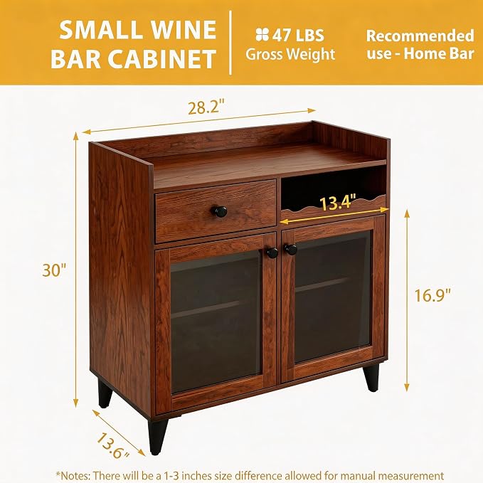 COCO DESIGN Small Wine Cabinet - Image 2