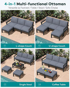 SERWALL Outdoor Ottoman with Cushions - Image 5