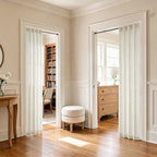 Pitalk Natural Doorway Linen Curtains 80 Inch Length 2 Panels Cream Ivory Light - Image 2