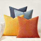 Topfinel 22x22 New Blue and Orange Boho Farmhouse Couch Throw Pillows by Topfinel