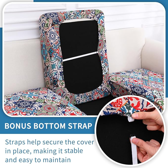 Printed Couch Cushion Covers, Sofa Covers Washable - Image 3