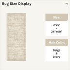 Soalmost Runner Rug 2x5 Washable Non-Slip Kitchen Entry Runners Beige | Soft - Image 5
