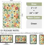 DUKINO 2x3 Rugs for Entryway, Floral Door Mat Washable Kitchen Rugs, Low Pile - Image 2