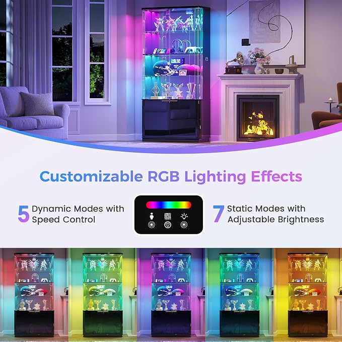 71" Tall RGB Display Cabinet - Image 4