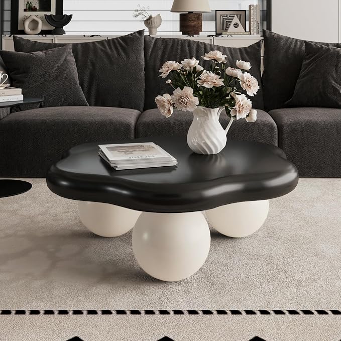 35.03" Cloud Coffee Table for Living Room Unique Coffee Table Modern Low Coffee - Image 3