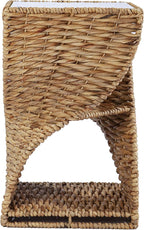 SEI Furniture - Nivala Water Hyacinth Accent Table - Bohemian Design, Natural - Image 4