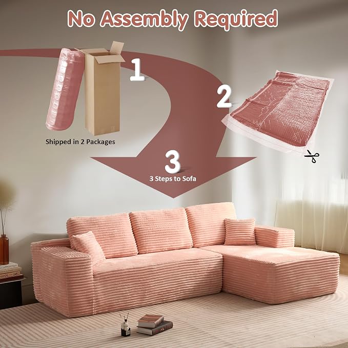 ovios 104" Cloud Boneless Couch - Image 4