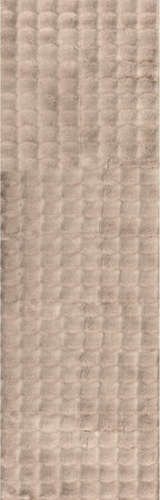 nuLOOM Jeni Taupe Checkered Washable Runner Rug - Image 5