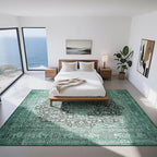 8x10 Green Washable Area Rugs for Living Room, Dining Room, Playroom | Ultra - Image 8