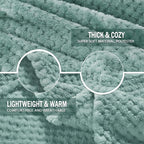 Exclusivo Mezcla Large Waffle Fleece Throw Blanket - Image 6
