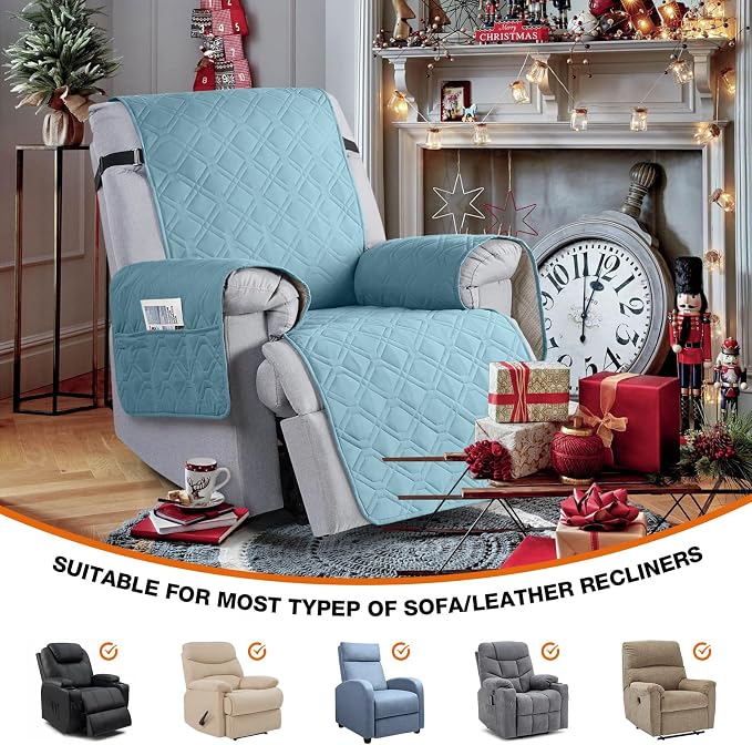 VANSOFY 100% Waterproof Recliner Chair Covers, Recliner Cover Non-Slip Dog - Image 4