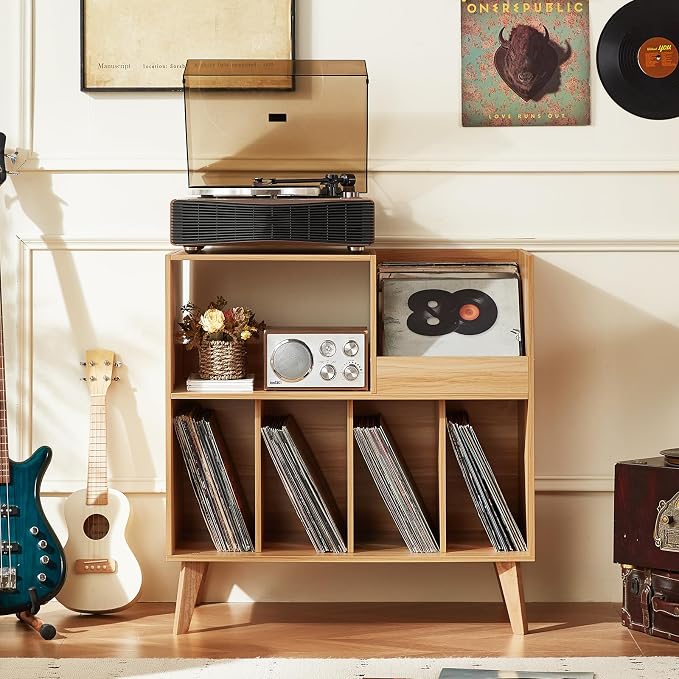 LELELINKY Large Record Player Stand, Turntable Stand - Image 9