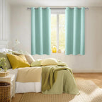 Short Blackout Curtains for Bedroom, 2 Panels, 38 x 45 Inch | Thermal Insulated - Image 7