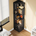 IRONCK Corner Bookshelf, 70.87" Tall Corner Bookcase - Image 8