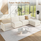 Vesgantti 108" Modular Sectional Sofa, Comfy Cloud Couch - Image 8