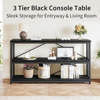 LVB Black Console Table, Modern Entryway Table - Image 6