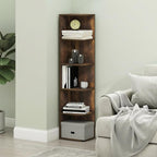 Furinno PASIR Book Shelf, 5-Tier Corner Bookshelf - Image 4