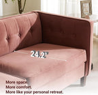 Dreamsir 78'' W Velvet Sofa, Mid-Century Modern Love Seats Sofa Furniture - Image 6