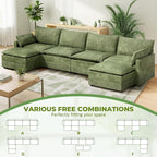 LEVELEVE 147" U-Shape Modular Sofa - Image 4