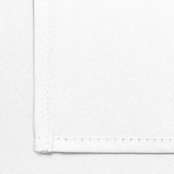 Yakamok Room Darkening Curtains 42x84 inch Length Pure White-Living Room | 2 - Image 6