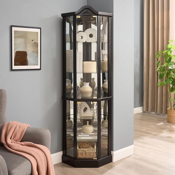 Glass Corner Display Cabinet - Image 3