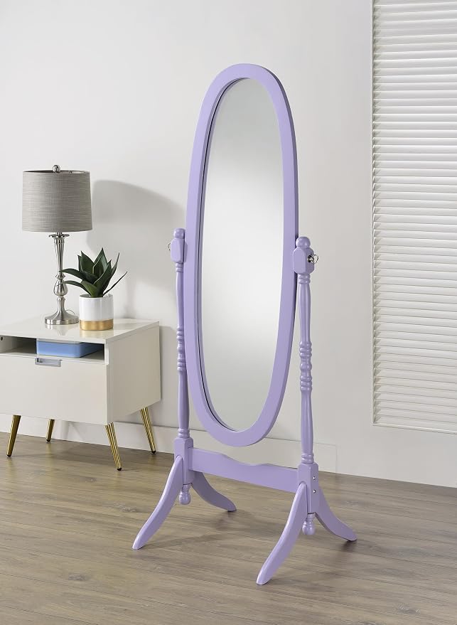 Roundhill Furniture Traditional Queen Anna Style Wood Floor Cheval Mirror by RoundhillFurniture