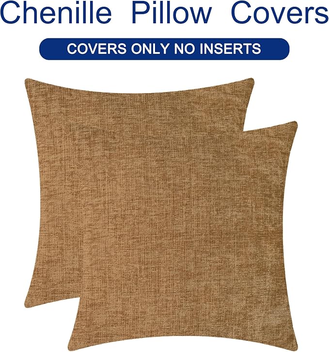 CaliTime Decorative Couch Throw Pillow Covers 18 X 18 Inches Apricot Brown | - Image 6