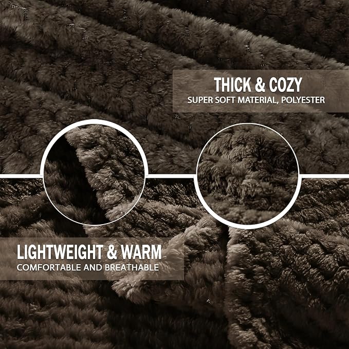 Exclusivo Mezcla Large Waffle Fleece Throw Blanket - Image 5