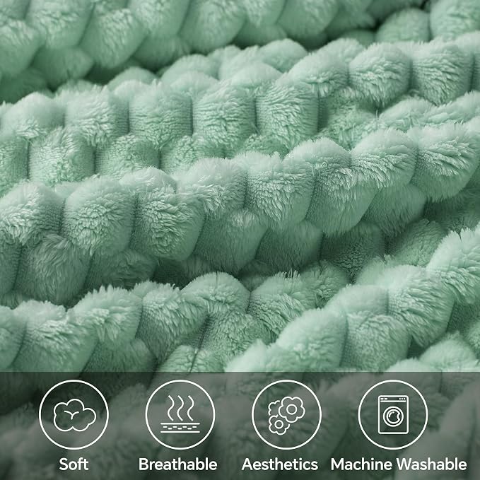 BEDELITE Mint Green Throw Blanket - Image 3