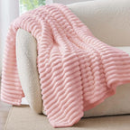 BEDELITE Striped Fleece Throw Blanket, Soft Cozy, Lightweight Warm, Machine - Image 3