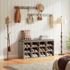 HOOBRO Shoe Storage Bench with Cushion, 39.4" L Entryway Bench with 12 Cubbies - Image 4