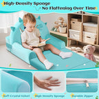 Dinosaur Kids Sofa Bed with Removable Washable Cover & Magic-Tape Backrest – - Image 7