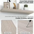 Fun Memories 20 Inch Floating Shelves Wall-Mounted, Engineered Wood Wall Shelves - Image 4