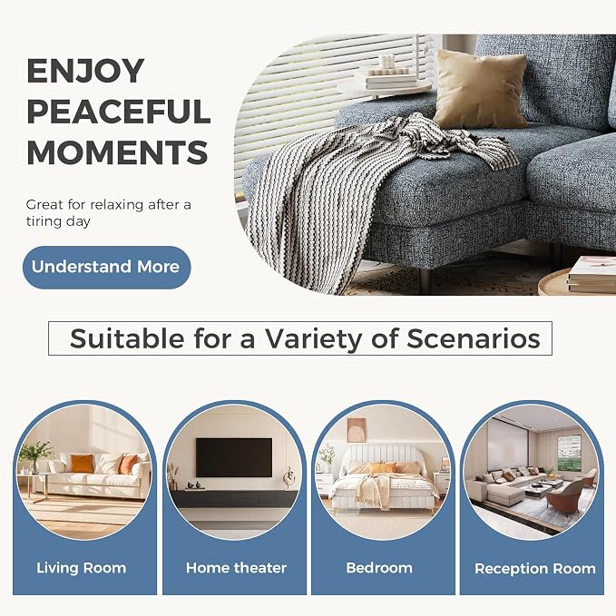 DUMOS Sectional Couches for Living Room, U Shaped Couch - Image 6