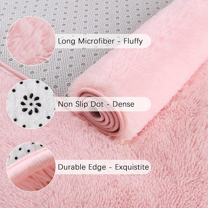 Chicrug Soft Runner Rug for Bedroom Living Room Plush Fluffy Rugs 2x6 | Shag - Image 6