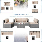5 Piece Outdoor Patio Furniture Set, All Weather Conversation Set - Image 3