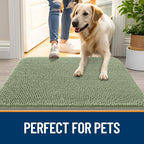 OLANLY Dog Door Mat for Muddy Paws 47x17, Super Absorbent Chenille Mud Mat | - Image 6