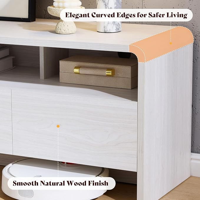 AMERLIFE 70" Modern TV Stand for TVs Up to 80", Wood TV Console - Image 3