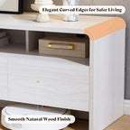 AMERLIFE 70" Modern TV Stand for TVs Up to 80", Wood TV Console - Image 3