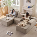 107" Cloud Modular Sectional Couches, Modern Convertible U Shaped Couch by ODUWA